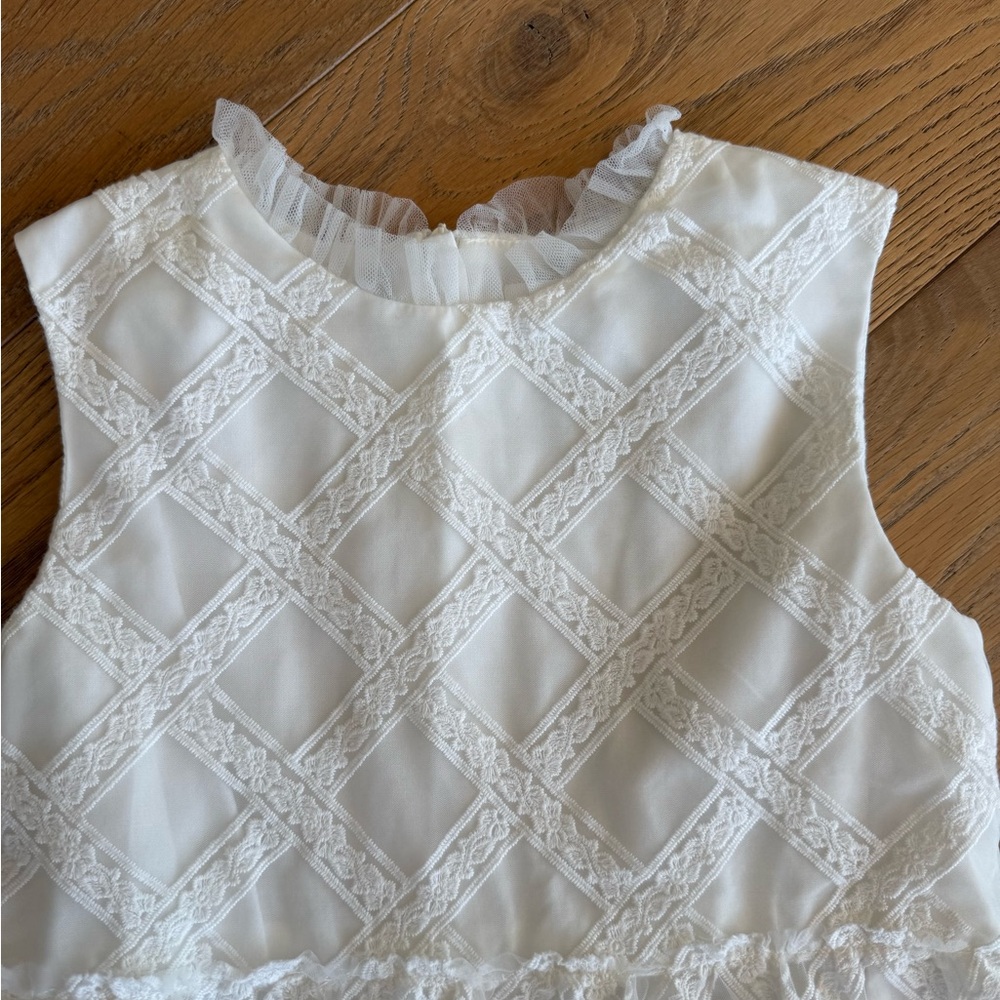 Charabia Paris Girls Tulle Embroidered Dress 10 - Picture 2 of 4
